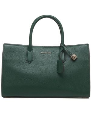 Michael Kors Bolso De Cuero Elegante Con Detalles De Logotipo, Mujer, Talla - Verde