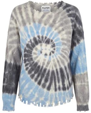 Kujten Truien & Vesten ,Veelkleurig ,Wol Mela Sunny Sweater - Blauw