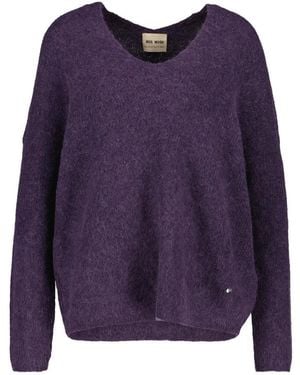 Mos Mosh Mmthora V-Neck Knit - Paars
