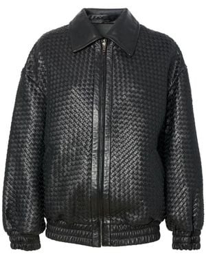 Manokhi Lederjacke - Schwarz