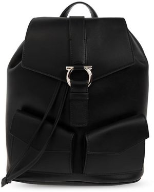 Ferragamo Lederrucksack - Schwarz