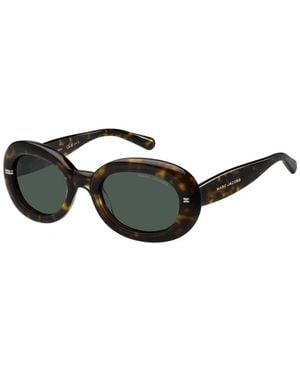 Marc Jacobs Oval Sonnenbrille - Schwarz