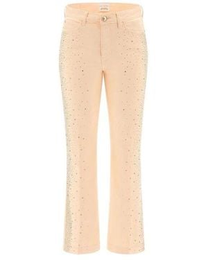 Guess Logo Reißverschluss Five-Pocket Hose - Weiß