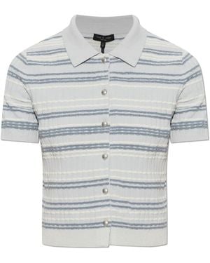Rag & Bone Truien & Vesten ,Blauw ,Dina Cardigan Met Korte Mouwen
