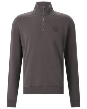 Belstaff Hoodies & Sweatvesten ,Groen ,Katoen Zip-Through Sweatshirt - Grijs