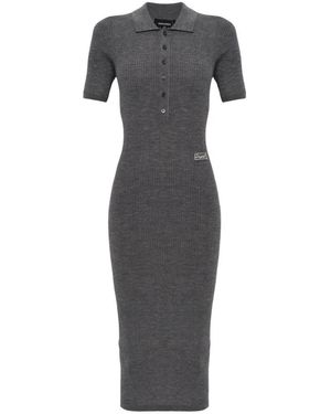 DSquared² Kleedjes ,Grijs ,Wol Wool Dress