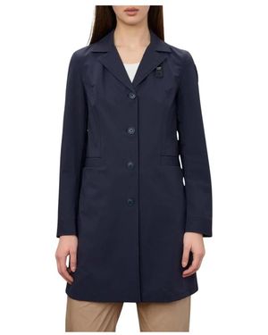 Blauer Jassen ,Blauw ,Lange Gabardine Parka