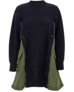 Sacai Sponge Mini Kleid - Blau