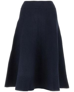 Frankie Shop Rokken ,Blauw ,Polyester July Gebreide Midi Rok