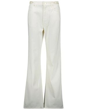 Rabanne Jeans ,Wit ,Katoen Signature Off Jeans Met 1969 Discs - Grijs