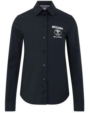 Moschino Elegant Blouse Met Print - Blauw