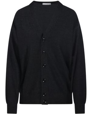 Lemaire Truien & Vesten ,Zwart ,Wol Relaxed Twisted Cardigan