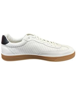 Tommy Hilfiger Ledersneaker Mit Niedrigem Schaft - Weiß