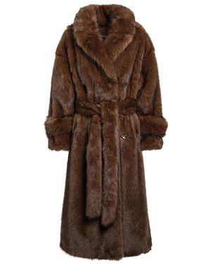 BB COUTURE Belted Coats - Brown