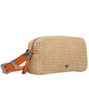 Pinko Häkel-Raffia-Tasche - Natur