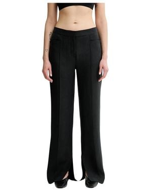 REMAIN Birger Christensen Wide Trousers - Noir