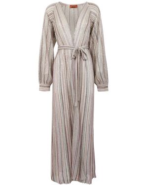 Missoni Langer Strickmantel - Grau
