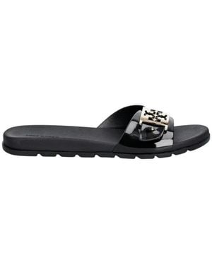 Tory Burch Mellow Buckle Slide - Zwart