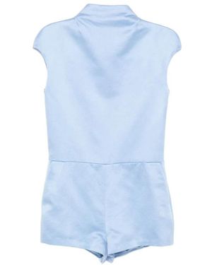 Tom Ford Open-Back Turtleneck Playsuit - Blauw