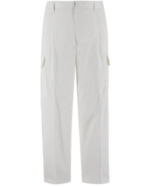 Brioni Pantaloni cargo bianchi con tasche funzionali - Bianco