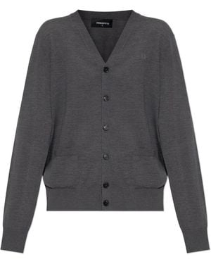 DSquared² Truien & Vesten ,Grijs ,Wol Wollen Vest