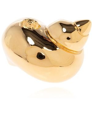 Versace Accessoires ,Geel ,Schelp Motief Ring - Metallic