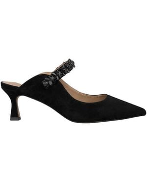 Alma En Pena. Heeled Mules - Negro