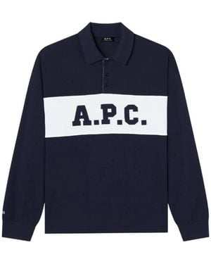 A.P.C. Tops ,Blauw ,Polo Shirts
