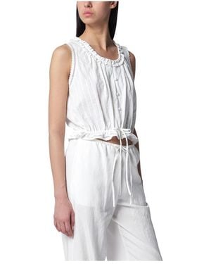 DUNST Sleeveless Tops - White