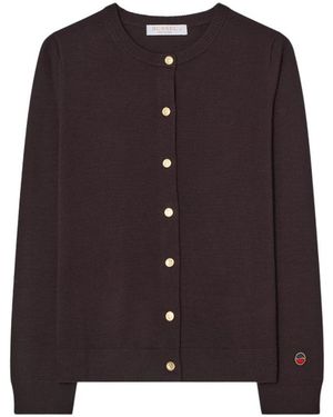 BUSNEL Truien & Vesten ,Bruin ,Wol Kee Cardigan - Paars