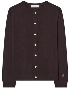 BUSNEL Truien & Vesten ,Bruin ,Wol Kee Cardigan - Paars