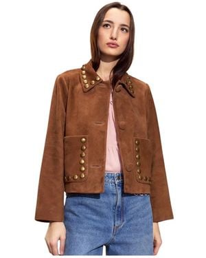 Cynthia Rowley Leather Jackets - Marrón