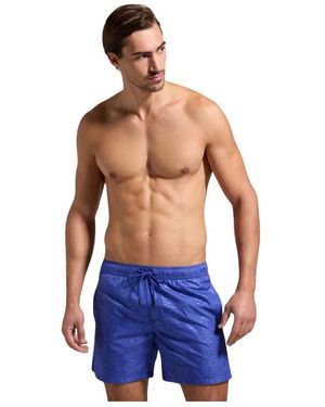 Bikkembergs Badmode ,Blauw ,Polyester Logo Patroon Zwemshorts