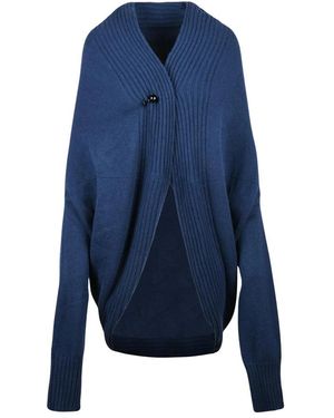 Alberta Ferretti Gedestructureerde Cardigan - Blauw