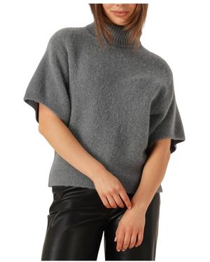 Notre-v Alpaka Strick Rollkragen Pullover - Grau
