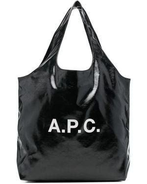 A.P.C. Tote Bags - Nero