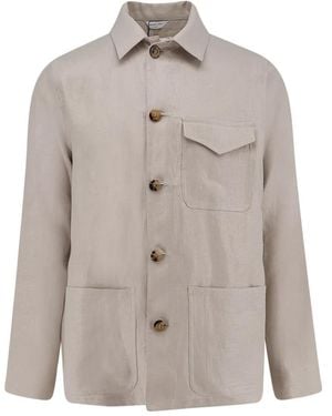 Boglioli Jassen ,Grijs ,Linnen K Jacket