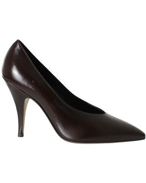 3Juin Schoenen ,Bruin ,Leer Simona Pumps - Zwart