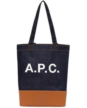 A.P.C. Tote Bags - Bleu