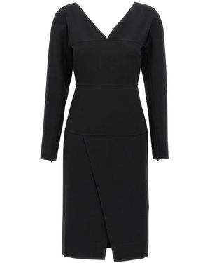 Fendi Kleedjes ,Zwart ,Techno Jersey Midi Jurk