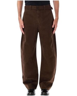 Lemaire Wide Trousers - Brown