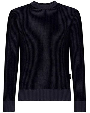 Add Pullover in doppelseitigem ripp - Blau