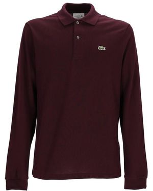 Lacoste L1312 Long-Sleeve Polo - Paars