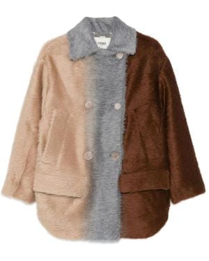 Fendi Faux Fur & Shearling Jackets - Brown