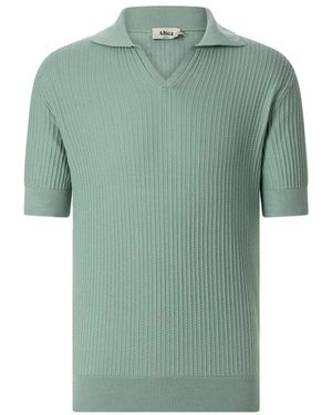 Altea Tops ,Groen ,Katoen Kabel Gebreide Poloshirt