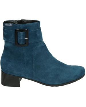 Mephisto Blaue Westernstiefel Mit Herausnehmbarer Innensohle