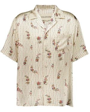 Valentino Garavani Short Sleeve Shirts - Natural