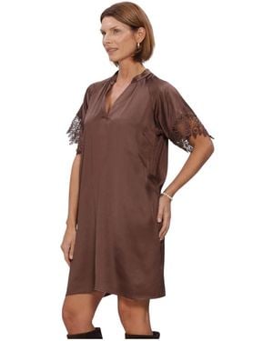 Bruuns Bazaar Kleedjes ,Bruin ,Korthalsia Bbwenny Jurk