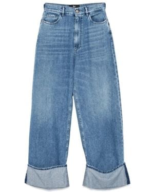 3x1 Jeans ,Blauw ,Denim Lichtblauwe Wide Leg Denim Jeans