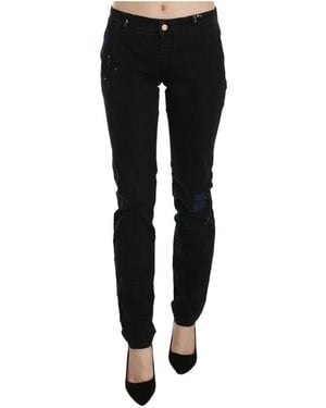 John Galliano Skinny Jeans Classic 5-Pocket-Design - Schwarz